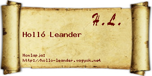 Holló Leander névjegykártya